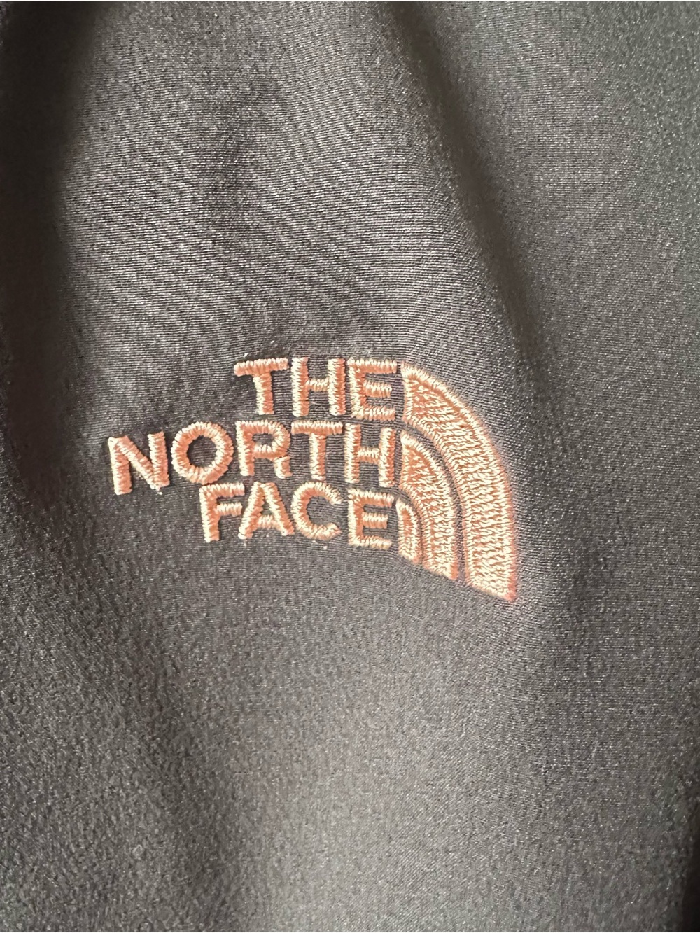 The North Face Black Soft Shell Velour Lined Hooded Jacket with Pink Logo Large - Picture 2 of 7